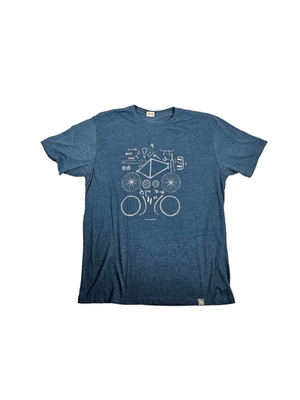 Reverse Engineering Bicycle Components T-Shirt Men's XL Blue Graphic Print
